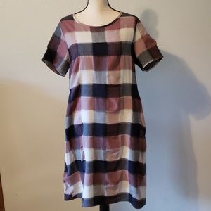 O-NEWE Checkered Dress with POCKETS